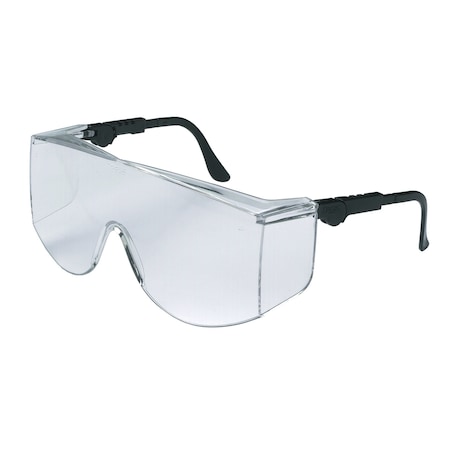 Mcr Safety TC1, Safety Glasses, Duramass Hard Coat, Clear Lens, Black Frame, Frameless, 12 PK TC110XL
